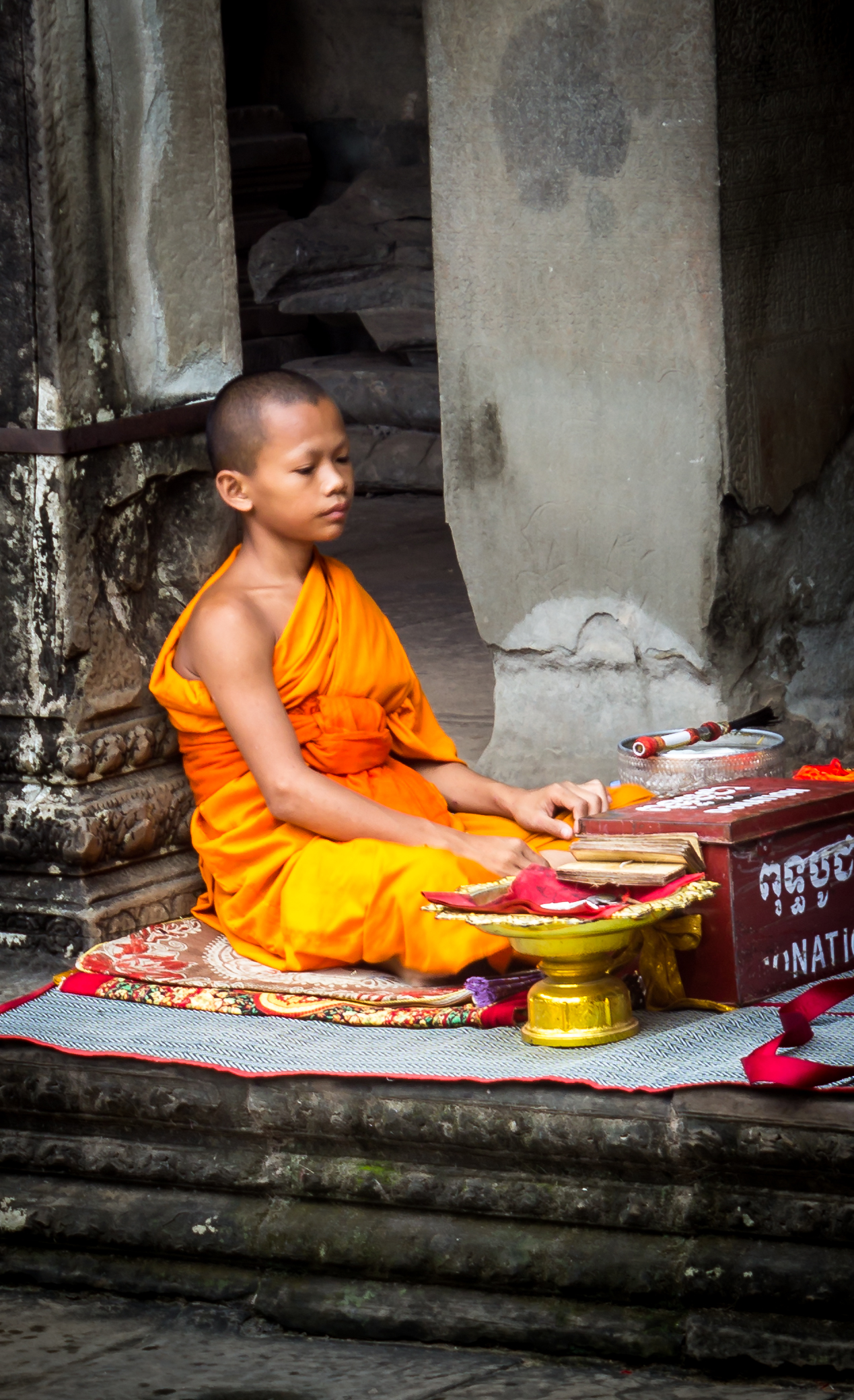 Boy monk at Angkor Wat