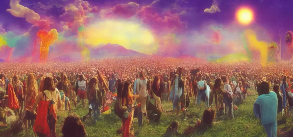 a psychedelic dream of Woodstock '69