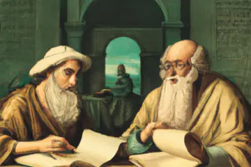 ancient scholars studying literature