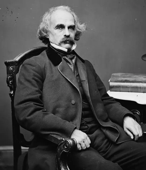 (animated stereo) Nathaniel Hawthorne portarit photo, c.a. 1864" by Thiophene_Guy