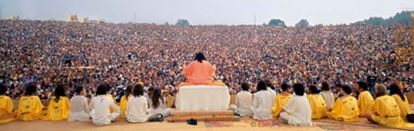 Sri Swami Satchidananda performing at Woodstock '69 - https://integralyoga.org/founder/woodstock-swami-satchidananda-2/