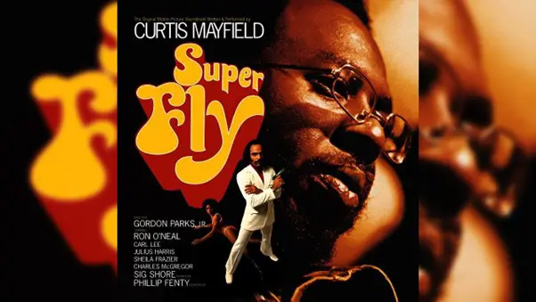Curtis Mayfield on the cover of Super Fly - https://open.spotify.com/album/6EE7W9L4RiZ10L9duKHCYS