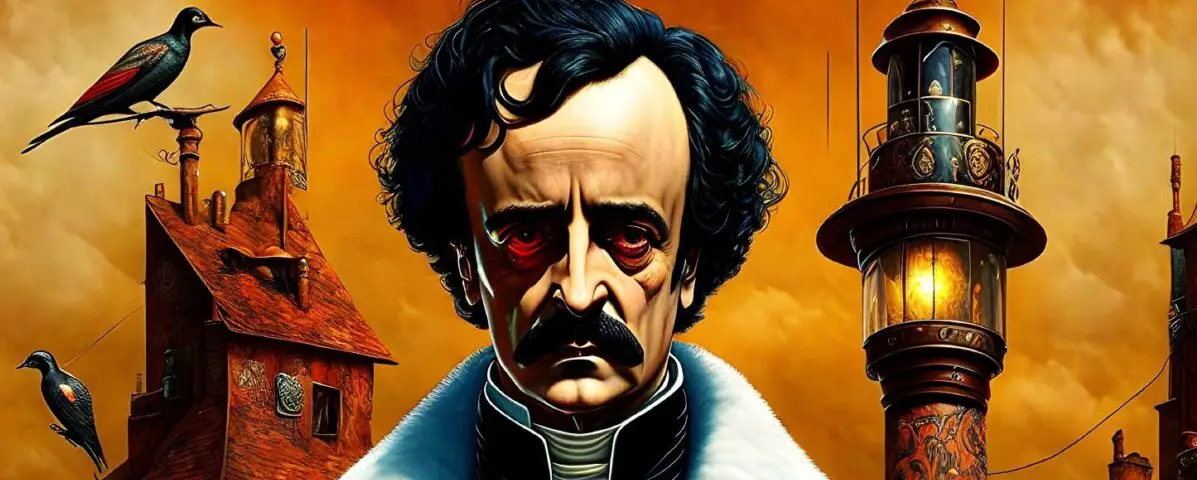 Portrait painting of Edgar Allen Poe