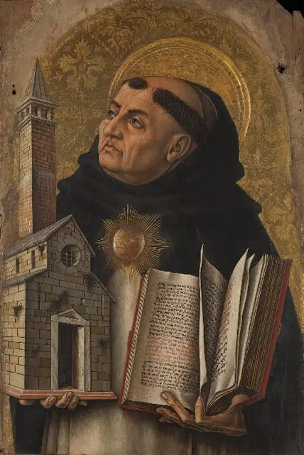 Portarit painting of St. Thomas Aquinas.