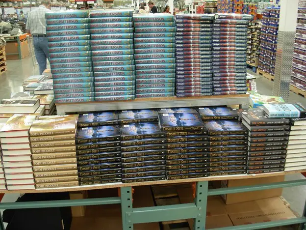 Stacks of published books at a book warehouse
