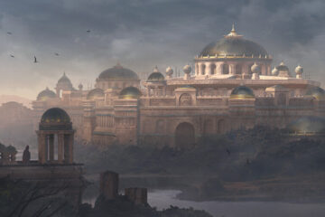 beautiful depiction of an ancient city