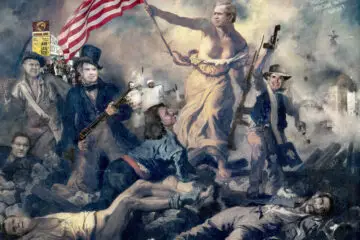 From the original artwork: Liberty Leading the People, by Eugene Delacorix (c.1830)