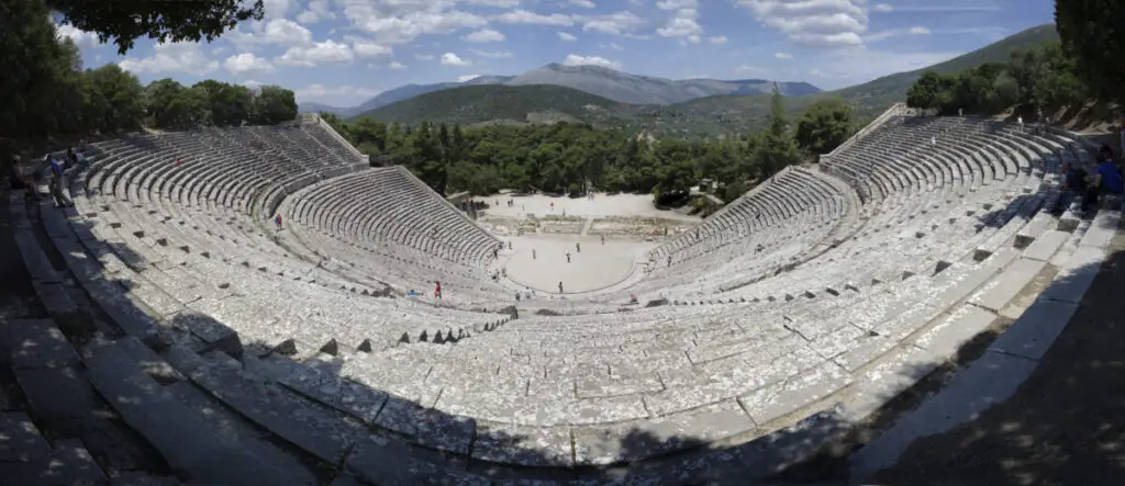 photo of the theatre of Epidaurus in Greece