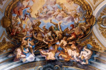 Fresco ceiling from renaissance art