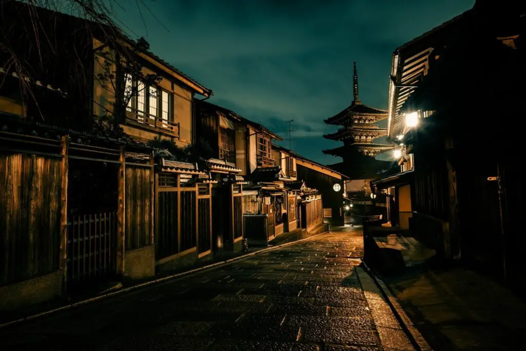Night photo in Kyoto